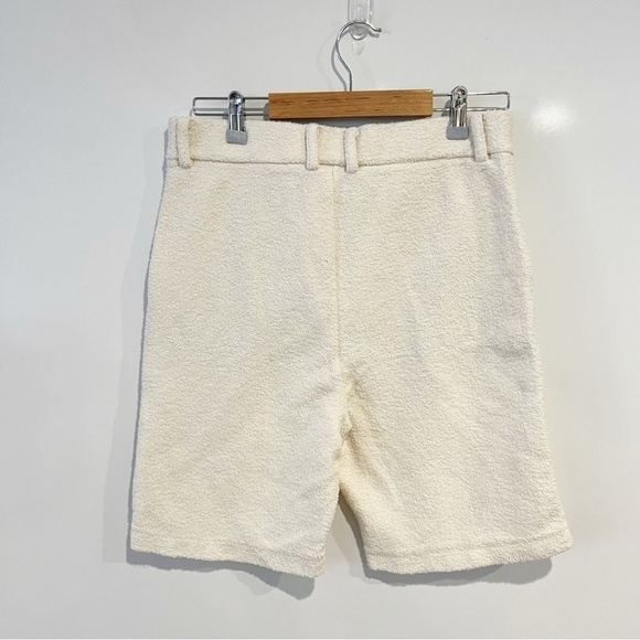 Zara Man Ivory Boucle Textured Fuzzy Shorts - Picture 3 of 9